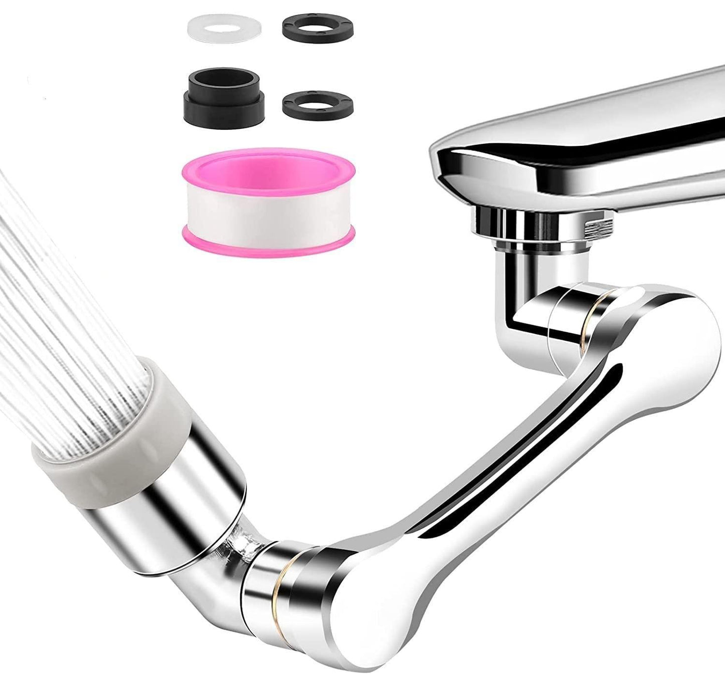 1080° Rotating Faucet Extender Aerator with Dual Water Modes – Plastic Sink Sprayer - UrbanTeer