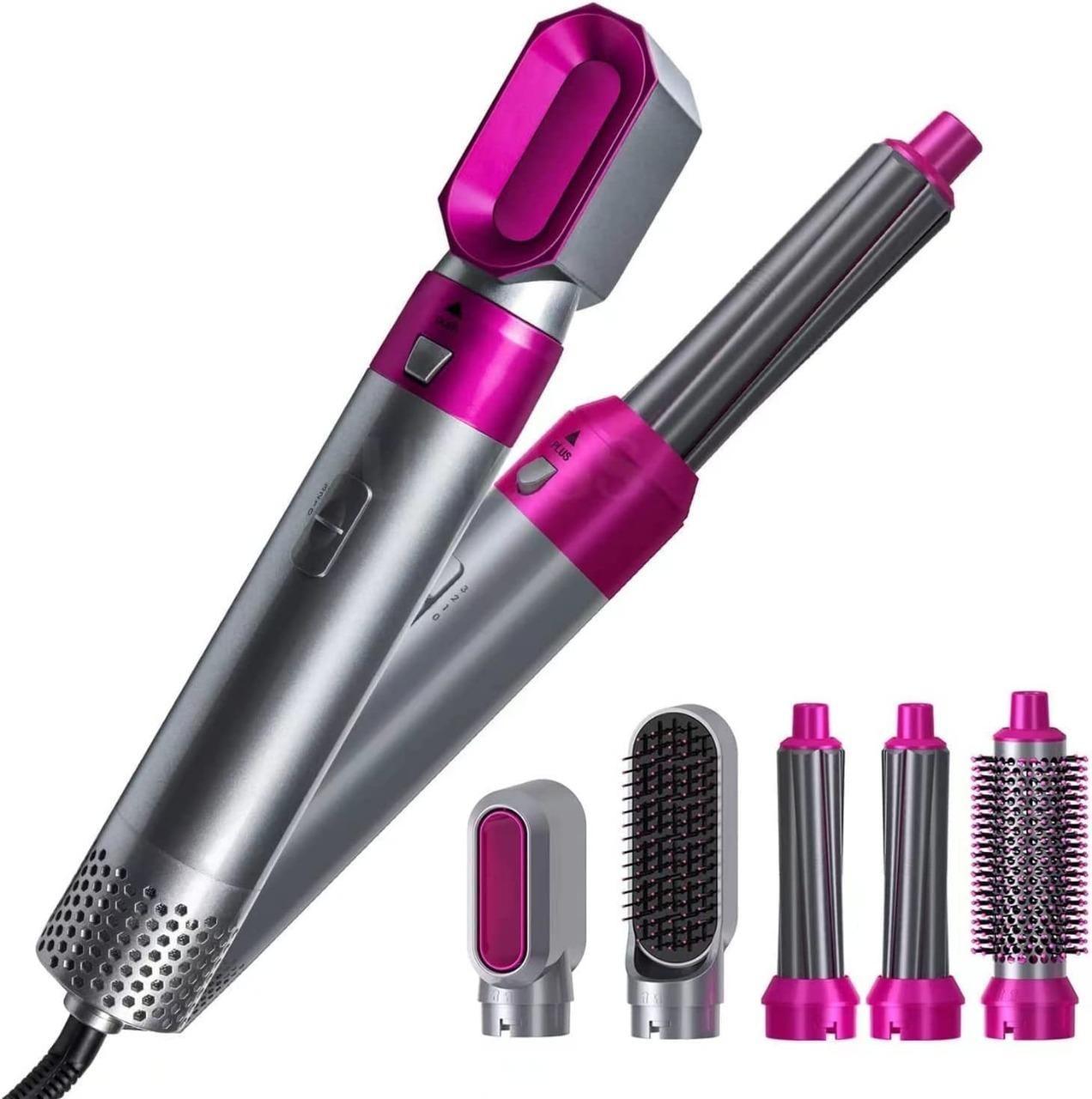 5-in-1 Hair Styler Pro: Dryer, Curler & Volumizer with Ionic Care - UrbanTeer