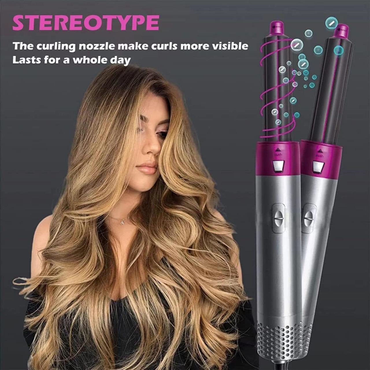 5-in-1 Hair Styler Pro: Dryer, Curler & Volumizer with Ionic Care - UrbanTeer