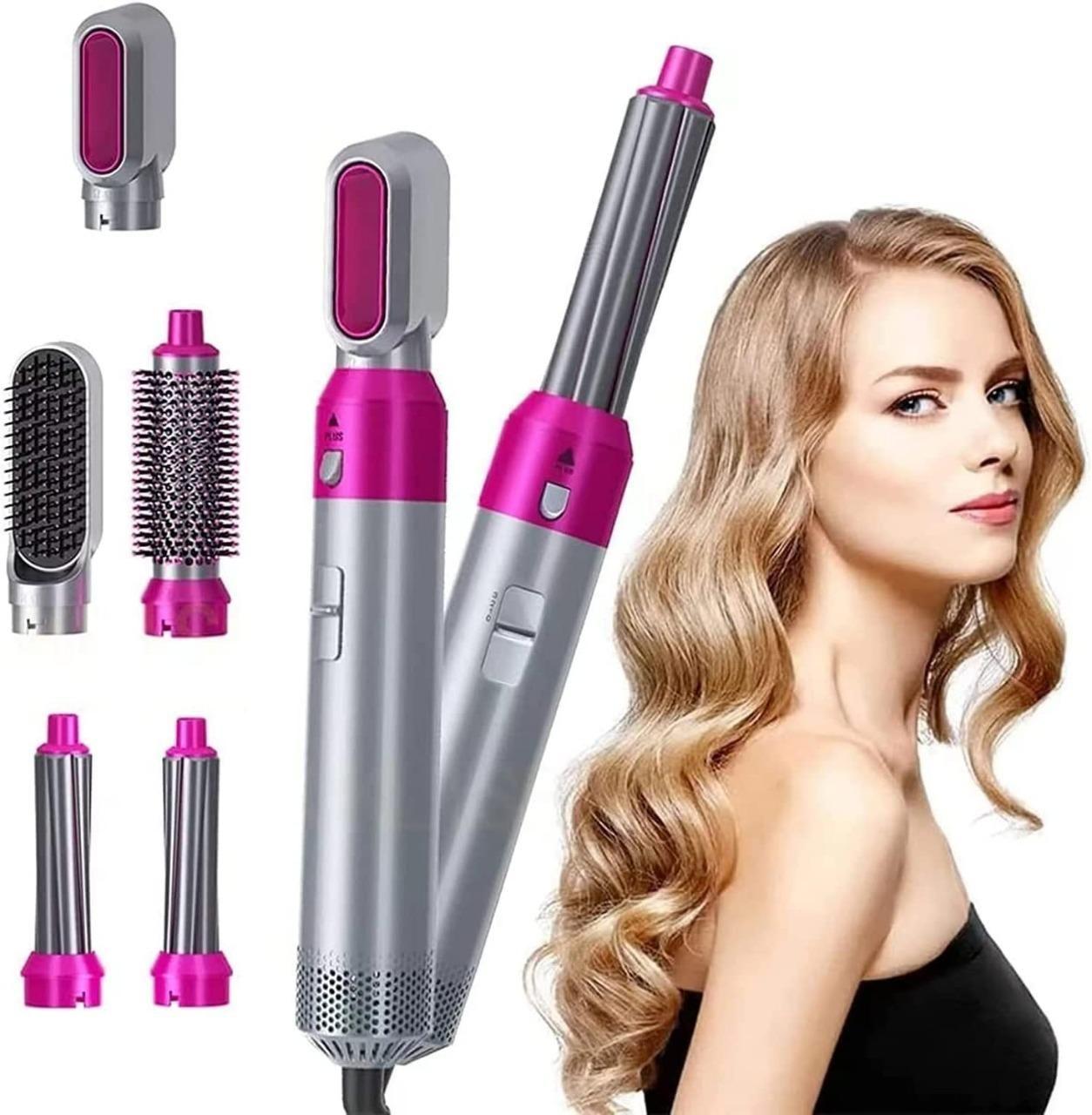 5-in-1 Hair Styler Pro: Dryer, Curler & Volumizer with Ionic Care - UrbanTeer