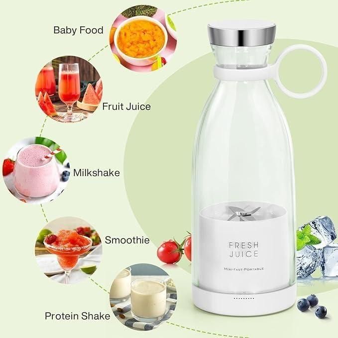 Portable USB Rechargeable Mini Juicer Blender for Travel & Outdoor Use