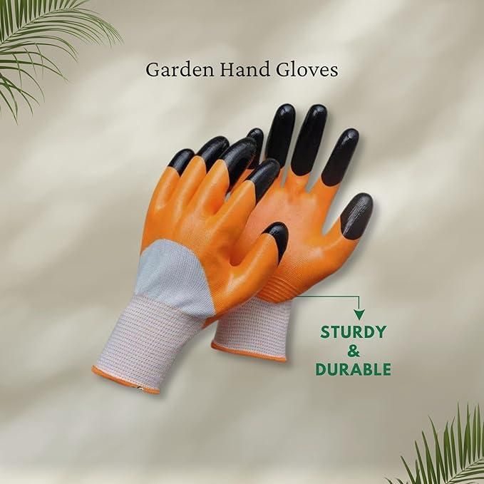 6 in 1 Garden Tools Set | Home Gardening Kit| Cultivator | Fork | Trowel | Weeder | Garden Gloves | Pruner Cutter & Free Tool Box | Gardening Kit - UrbanTeer