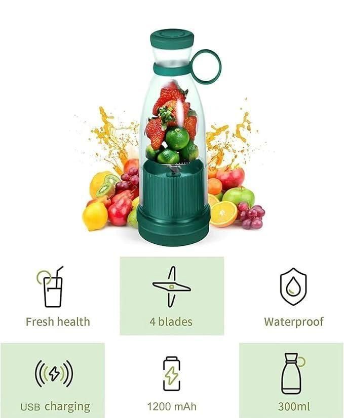 Portable USB Rechargeable Mini Juicer Blender for Travel & Outdoor Use