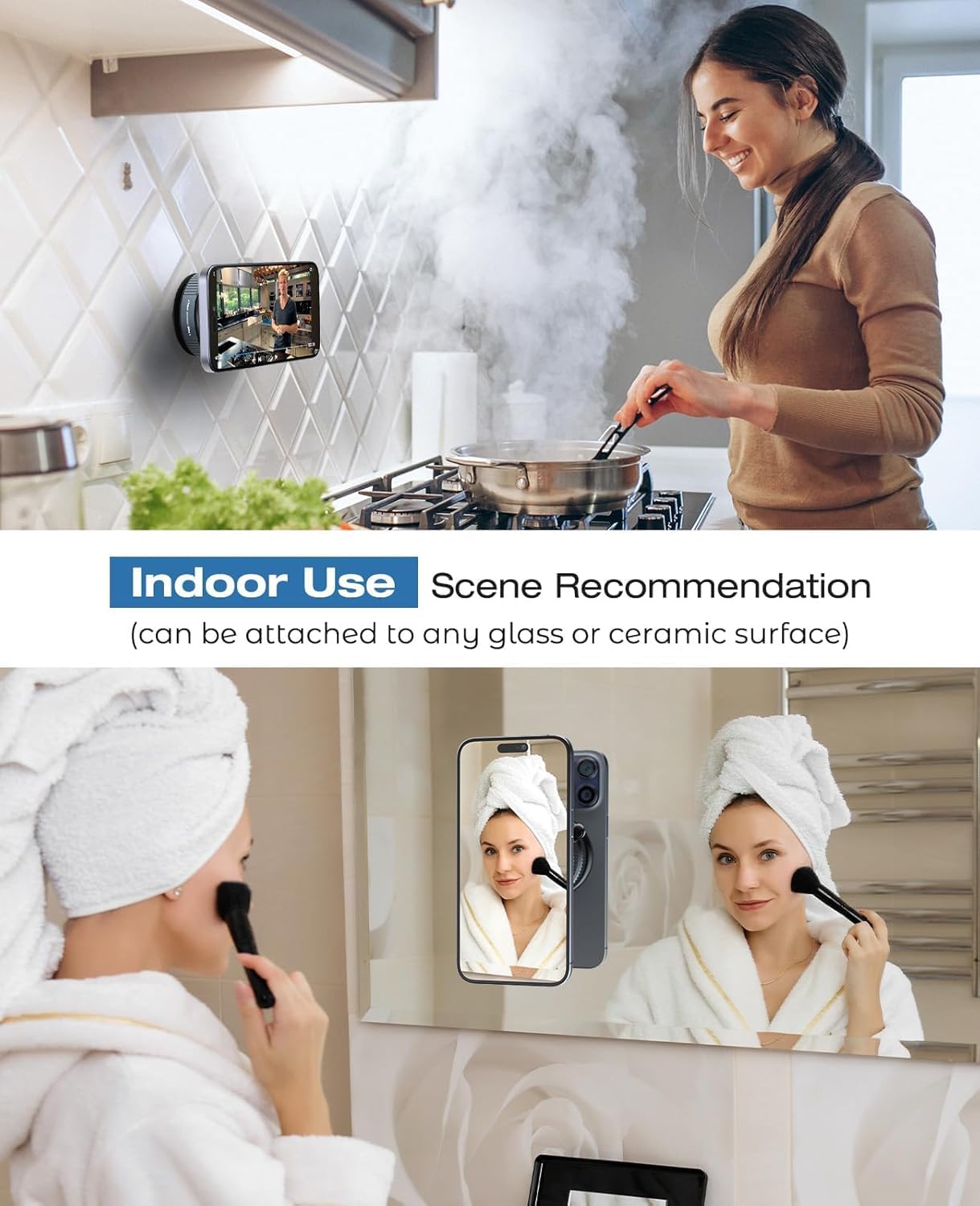 360° Vacuum Suction Phone Holder | Ultra Grip Car Mount for All Phones – Strong Magnetic Lock, Multi-Surface, Heat Resistant