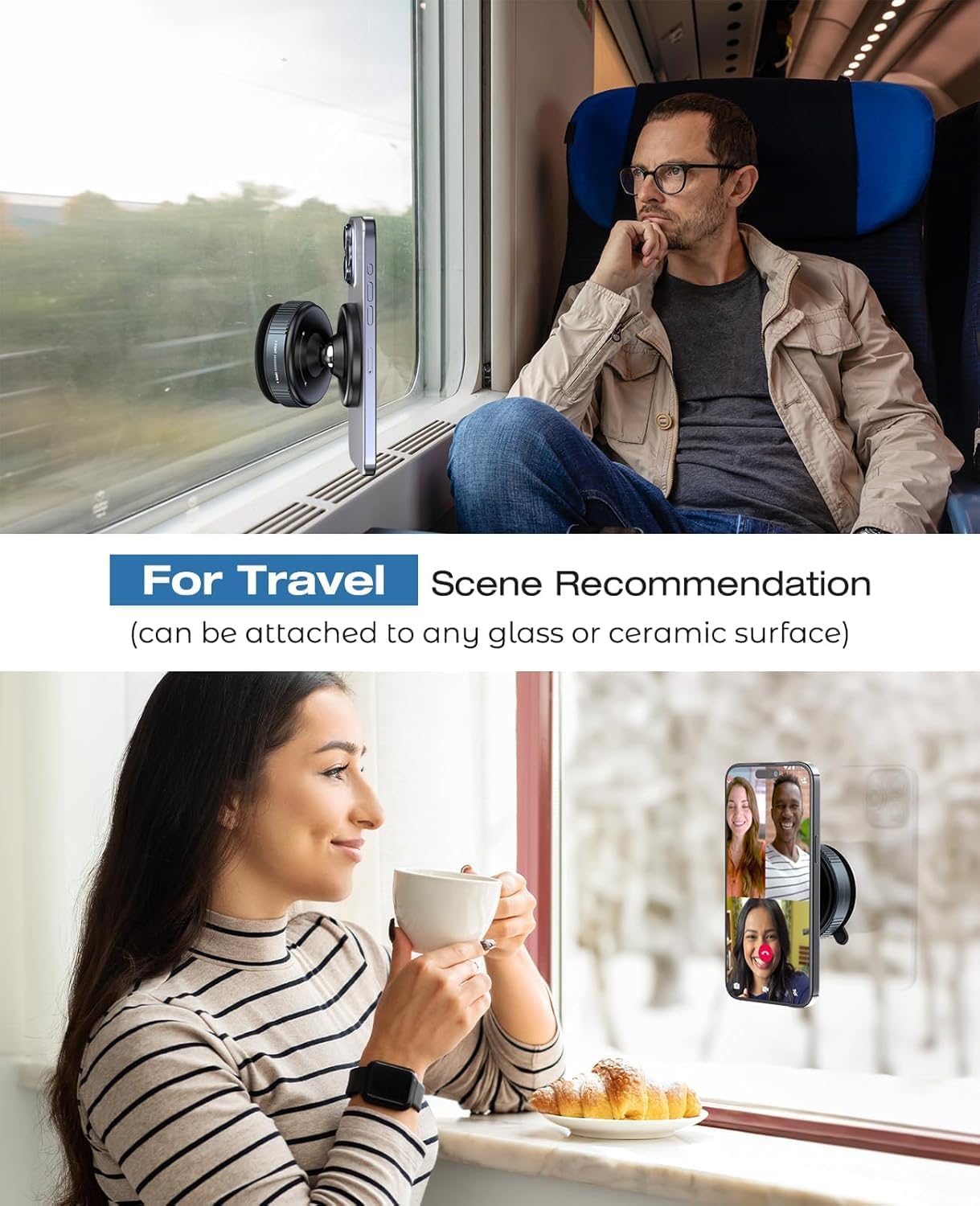 360° Vacuum Suction Phone Holder | Ultra Grip Car Mount for All Phones – Strong Magnetic Lock, Multi-Surface, Heat Resistant