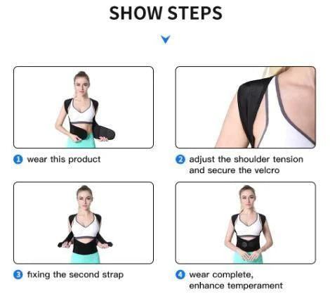Adjustable Back Posture Corrector Belt for Men & Women – Pain Relief & Spine Support with Free Posture Guide
