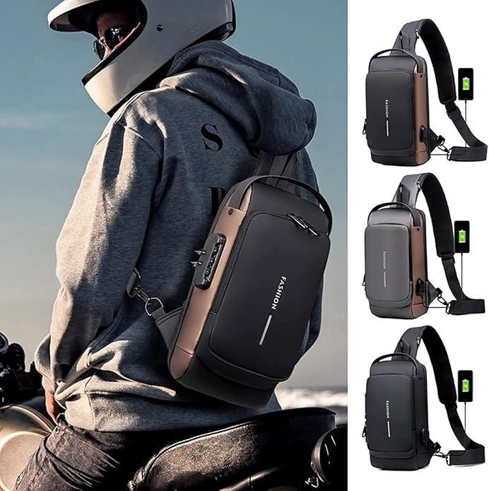 Anti-Theft Sling Bag with USB Charging Port – Unisex & Waterproof - UrbanTeer
