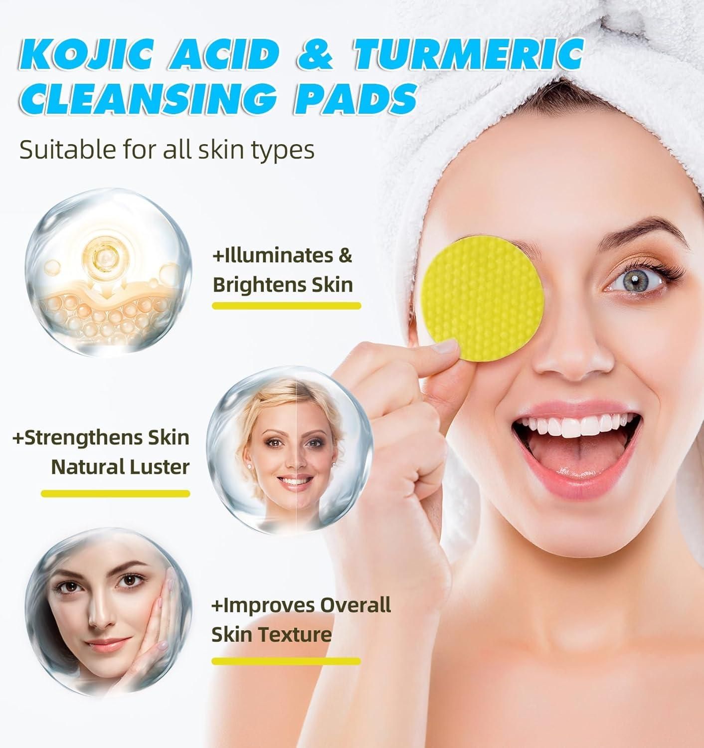 Brightening Cleansing Pads with Turmeric & Kojic Acid - UrbanTeer