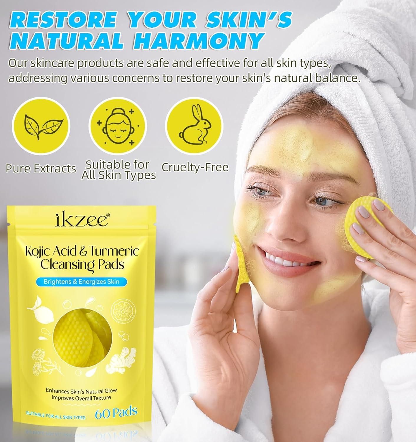 Brightening Cleansing Pads with Turmeric & Kojic Acid - UrbanTeer