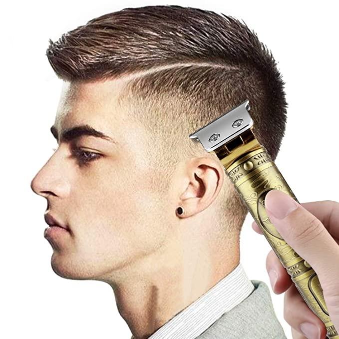 Buddha Style Professional Hair Trimmer for Men – Retro Close-Cut Shaver & Adjustable Blade Clipper (Golden) - UrbanTeer