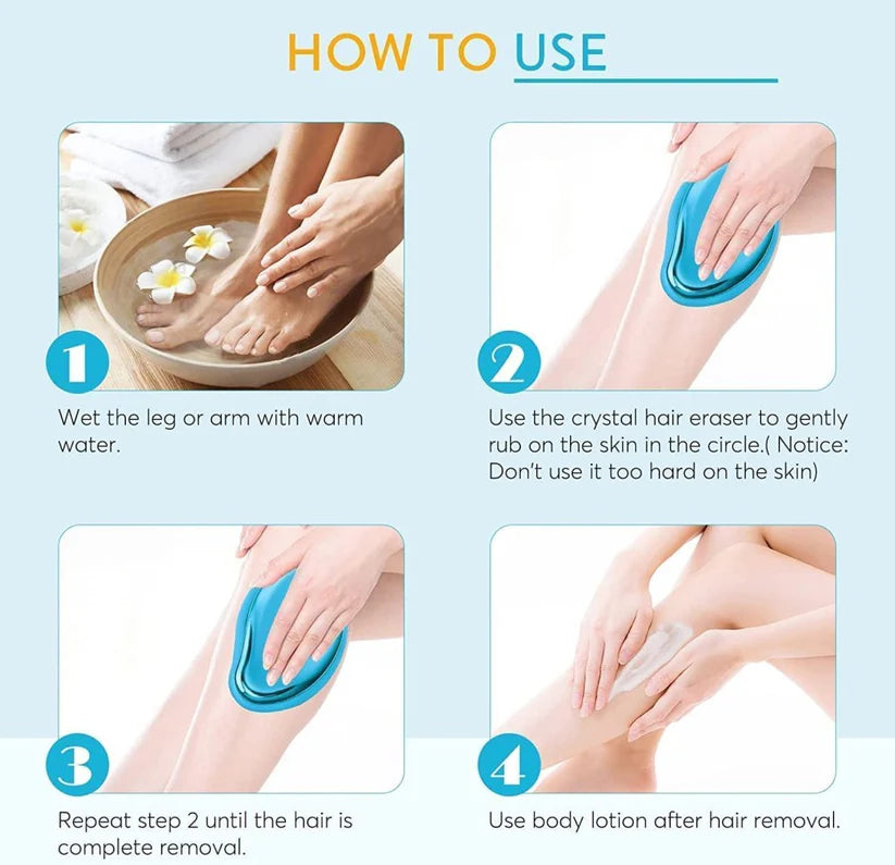 Magic Crystal Hair Eraser – Painless Hair Removal Tool for Men & Women - UrbanTeer