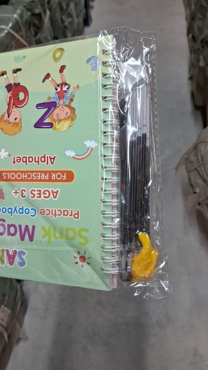 Magic Reusable Handwriting Practice Copybook Set for Kids (4 Books + Pen + 10 Refills) - UrbanTeer