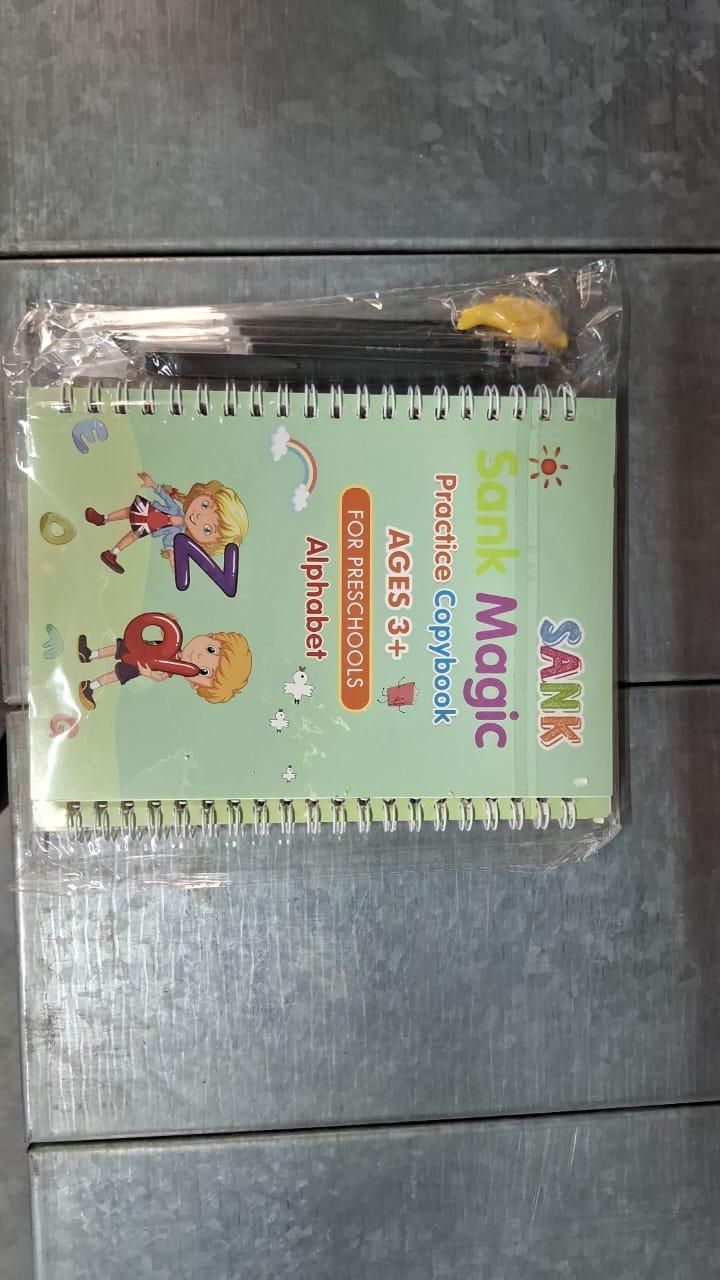 Magic Reusable Handwriting Practice Copybook Set for Kids (4 Books + Pen + 10 Refills) - UrbanTeer