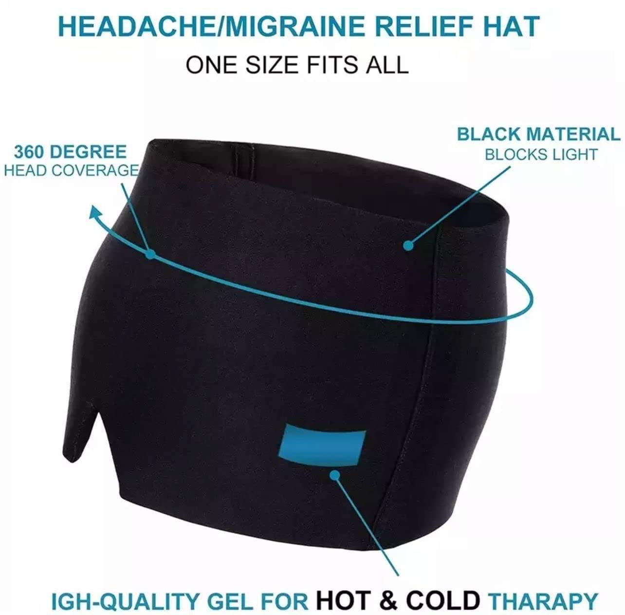 Magic Secret Gel Headache Relief Cap | Hot & Cold Therapy Ice Pack for Migraine, Puffy Eyes & Sinus Stress - UrbanTeer