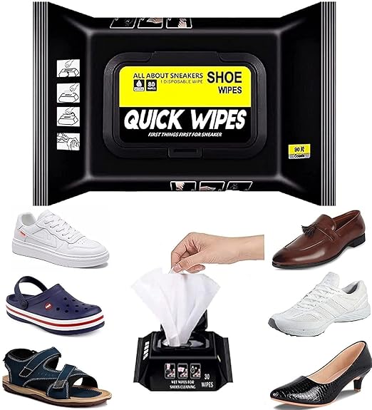 Natural Sneaker & Shoe Cleaning Wipes – 80 Count | Portable & Safe for All Materials - UrbanTeer