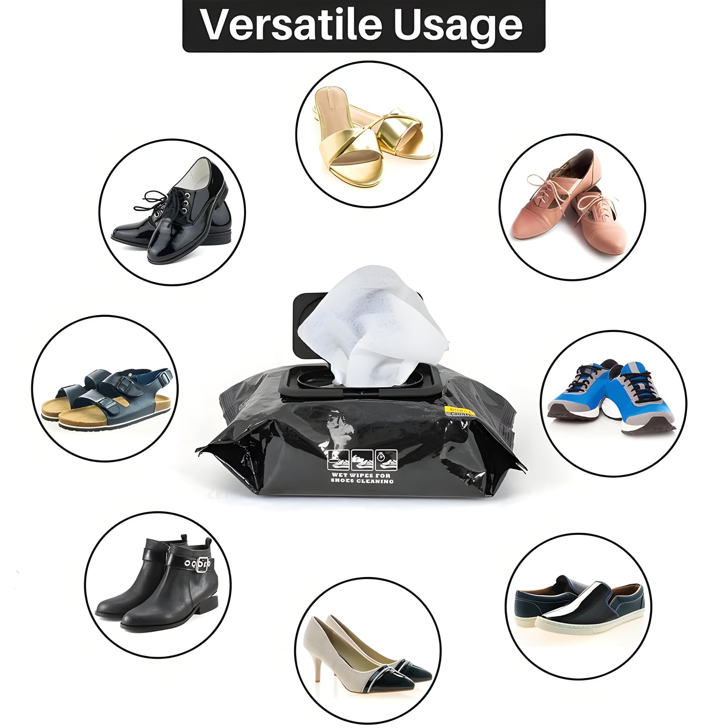 Natural Sneaker & Shoe Cleaning Wipes – 80 Count | Portable & Safe for All Materials - UrbanTeer