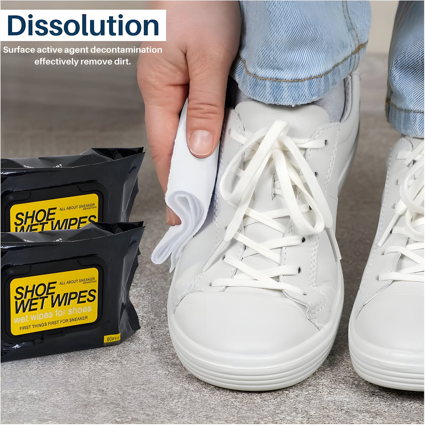 Natural Sneaker & Shoe Cleaning Wipes – 80 Count | Portable & Safe for All Materials - UrbanTeer