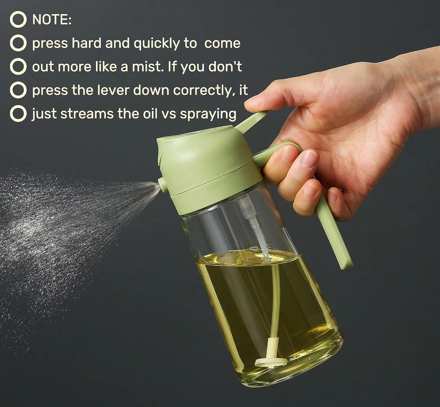 Portable Sprayer & Oil Dispenser – Dual Mode Glass Bottle for Kitchen & BBQ - UrbanTeer