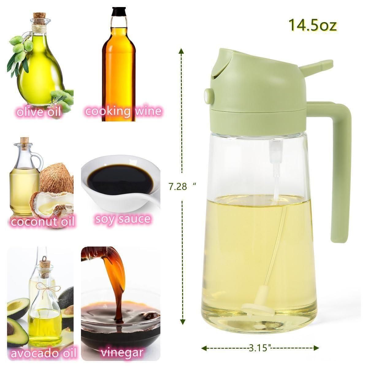 Portable Sprayer & Oil Dispenser – Dual Mode Glass Bottle for Kitchen & BBQ - UrbanTeer