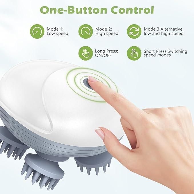 UrbanCalm™ Electric Head & Scalp Massager with 4 Rotating Heads - UrbanTeer