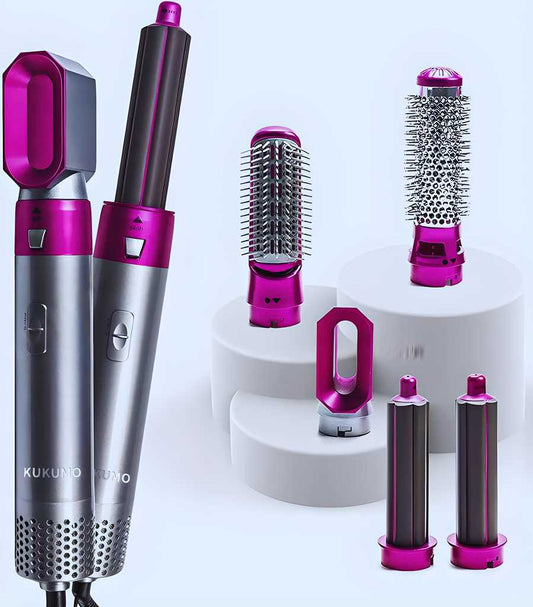 5-in-1 Hair Styler Pro: Dryer, Curler & Volumizer with Ionic Care - UrbanTeer 