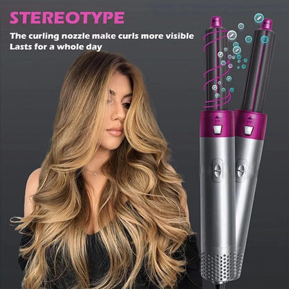 5-in-1 Hair Styler Pro: Dryer, Curler & Volumizer with Ionic Care - UrbanTeer 