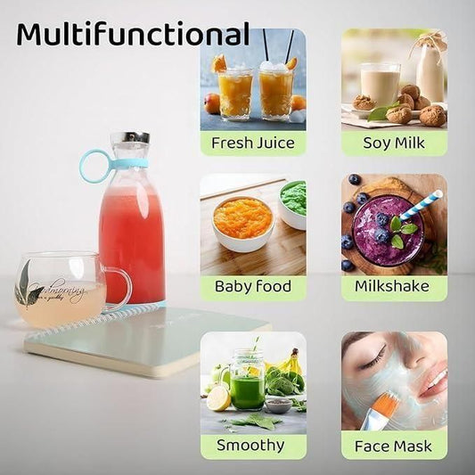 Portable USB Rechargeable Mini Juicer Blender for Travel & Outdoor Use