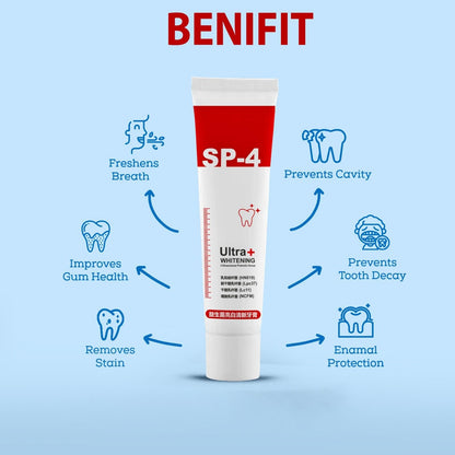 SP-4 Probiotic Whitening Toothpaste – Natural Teeth Whitening, Fresh Breath & Oral Care Buy 1 Get 1  Free