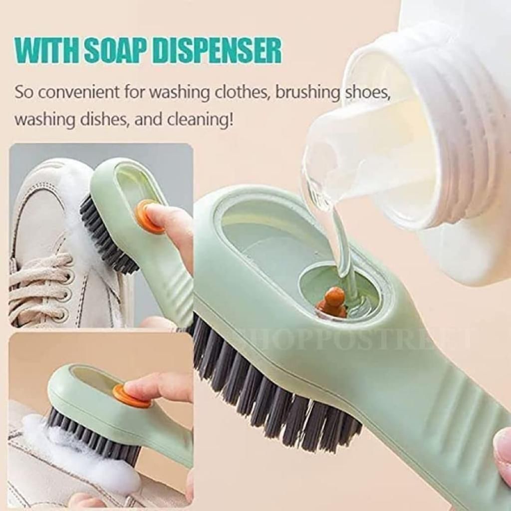 Multifunctional Scrubbing Brush With Soap Dispenser (Pack of 2)