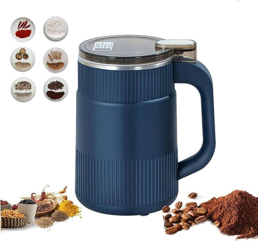Stainless Steel Coffee Grinder for Herbs, Spices, Nuts & Grains – Heavy Duty Multipurpose Grinder for Home Kitchen