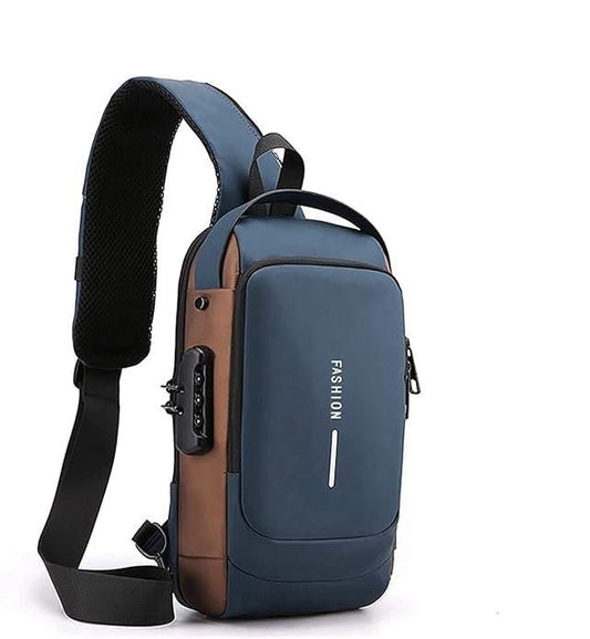 Anti-Theft Sling Bag with USB Charging Port – Unisex & Waterproof - UrbanTeer 