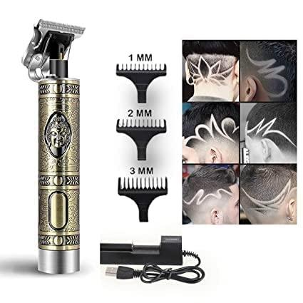 Buddha Style Professional Hair Trimmer for Men – Retro Close-Cut Shaver & Adjustable Blade Clipper (Golden) - UrbanTeer  