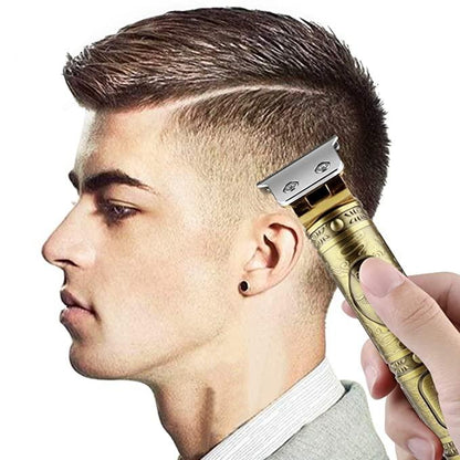 Buddha Style Professional Hair Trimmer for Men – Retro Close-Cut Shaver & Adjustable Blade Clipper (Golden) - UrbanTeer  