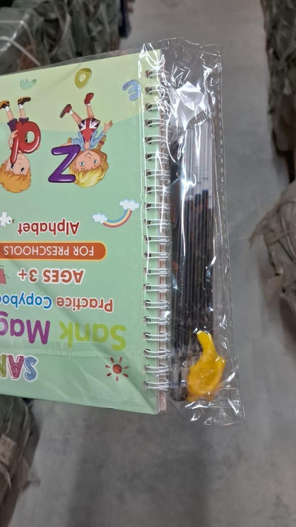 Magic Reusable Handwriting Practice Copybook Set for Kids (4 Books + Pen + 10 Refills) - UrbanTeer 