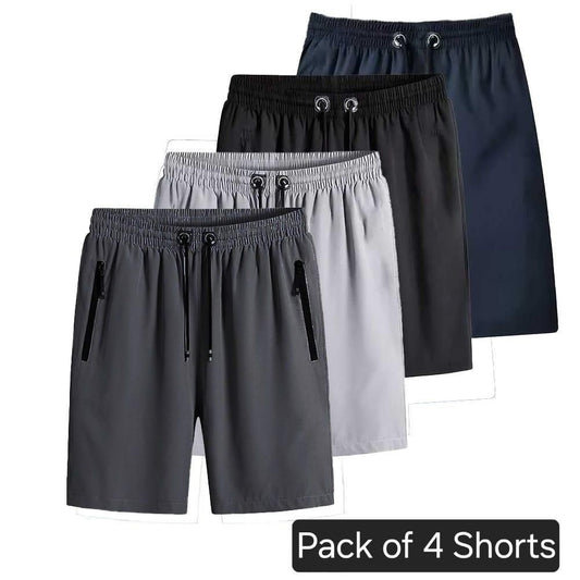 Men’s Cotton Stretch Shorts – Combo Pack of 4 for Everyday Comfort - UrbanTeer 
