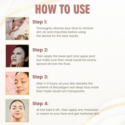 Overnight Korean Bio-Collagen Face Mask for Deep Hydration 4 Pieces - UrbanTeer 