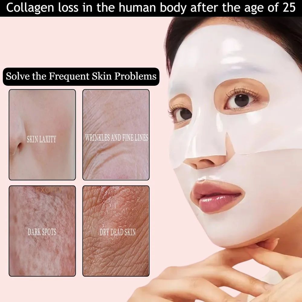 Overnight Korean Bio-Collagen Face Mask for Deep Hydration 4 Pieces - UrbanTeer 