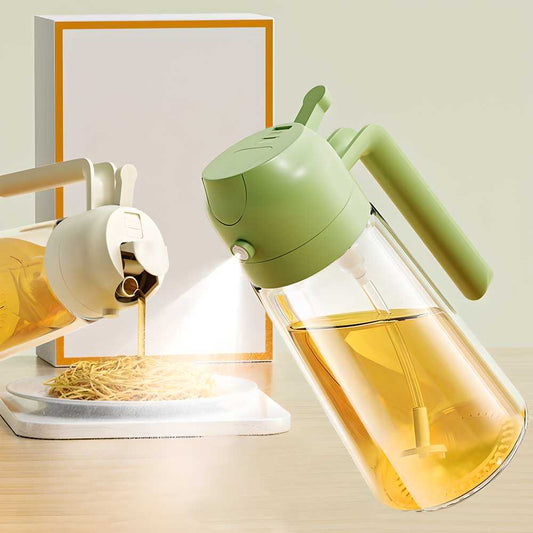 Portable Sprayer & Oil Dispenser – Dual Mode Glass Bottle for Kitchen & BBQ - UrbanTeer 