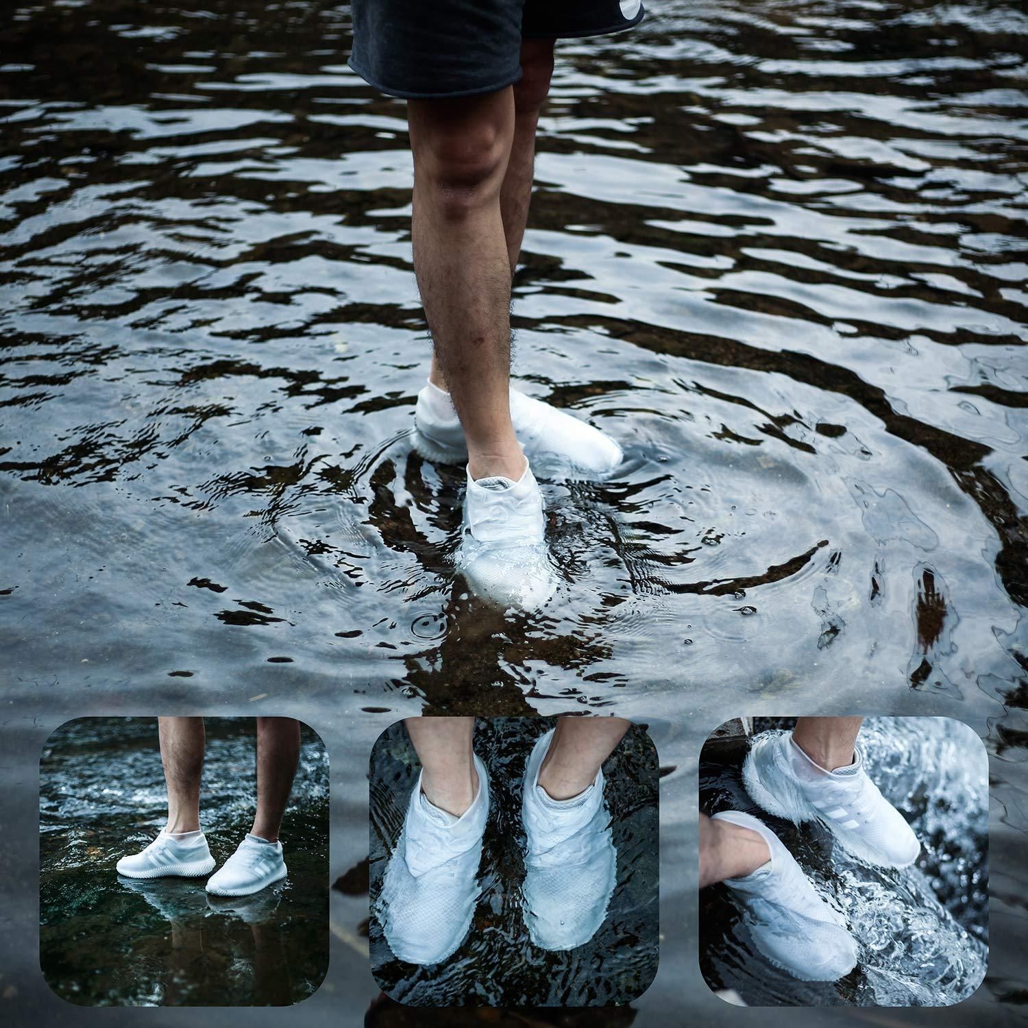 Reusable Silicone Waterproof Shoe Covers | Anti-Skid Boot Protector | Flexible & Portable Rain Shoe Cover - UrbanTeer 