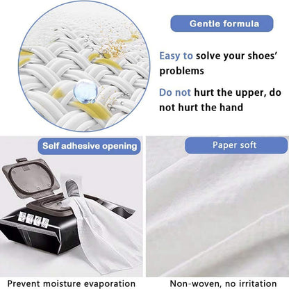 Natural Sneaker & Shoe Cleaning Wipes – 80 Count | Portable & Safe for All Materials