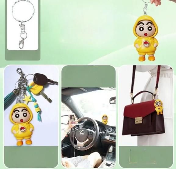 Shinchan Face Changing Keychain with 3 Expressions 3D Cartoon Character ABS Toy Key Holder Unisex Keychain for Bags, Cars & Gifts Cute Action Figure for Kids & Adults - UrbanTeer  