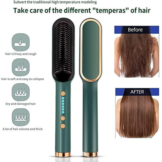 Supersonic Hair Brush Pro – Fast Heating Comb for Smooth Styling - UrbanTeer 