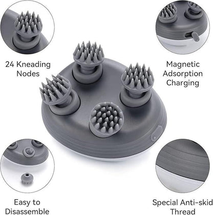 UrbanCalm™ Electric Head & Scalp Massager with 4 Rotating Heads - UrbanTeer 