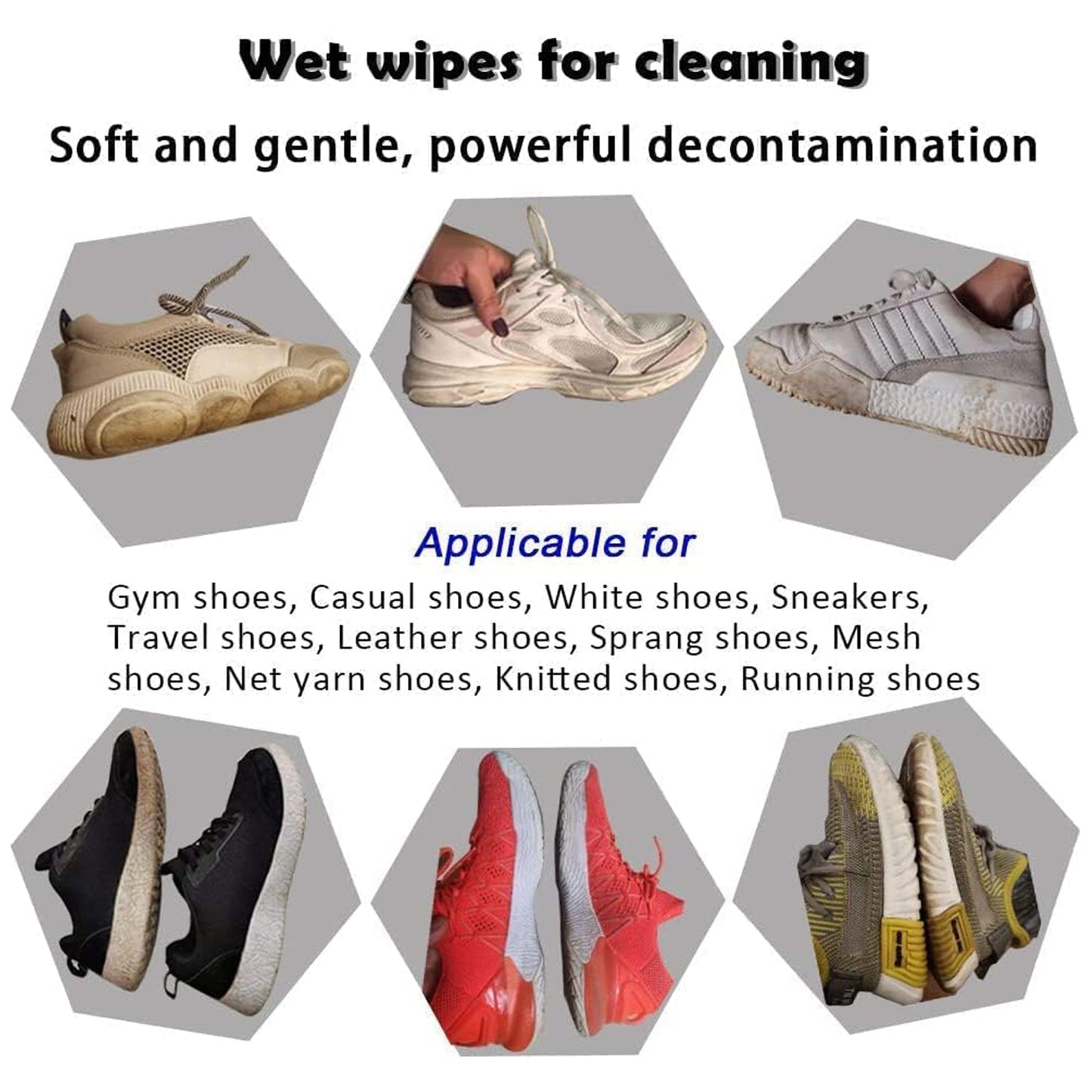Natural Sneaker & Shoe Cleaning Wipes – 80 Count | Portable & Safe for All Materials